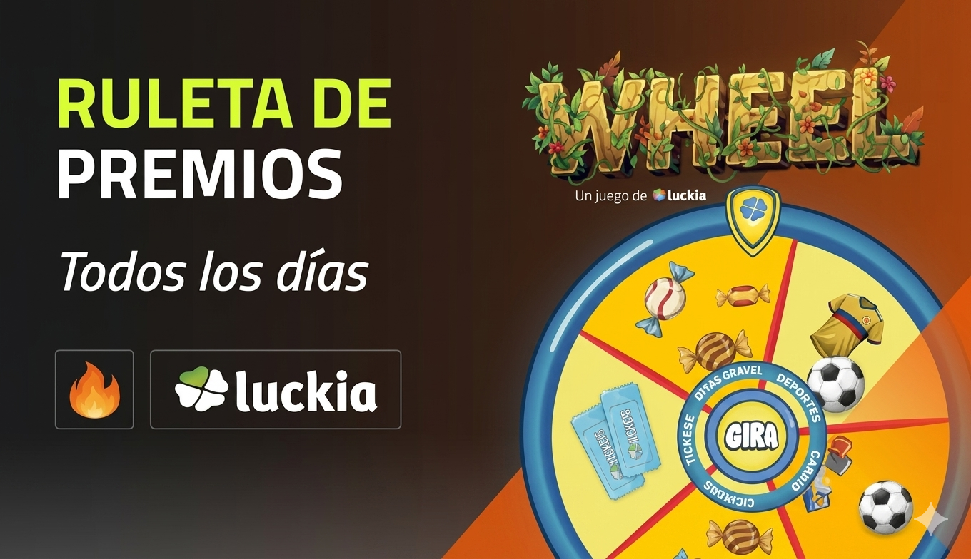 ¡Gira la Luckia Wheel todos los días! Bonos, apuestas y giros gratis en Luckia Colombia